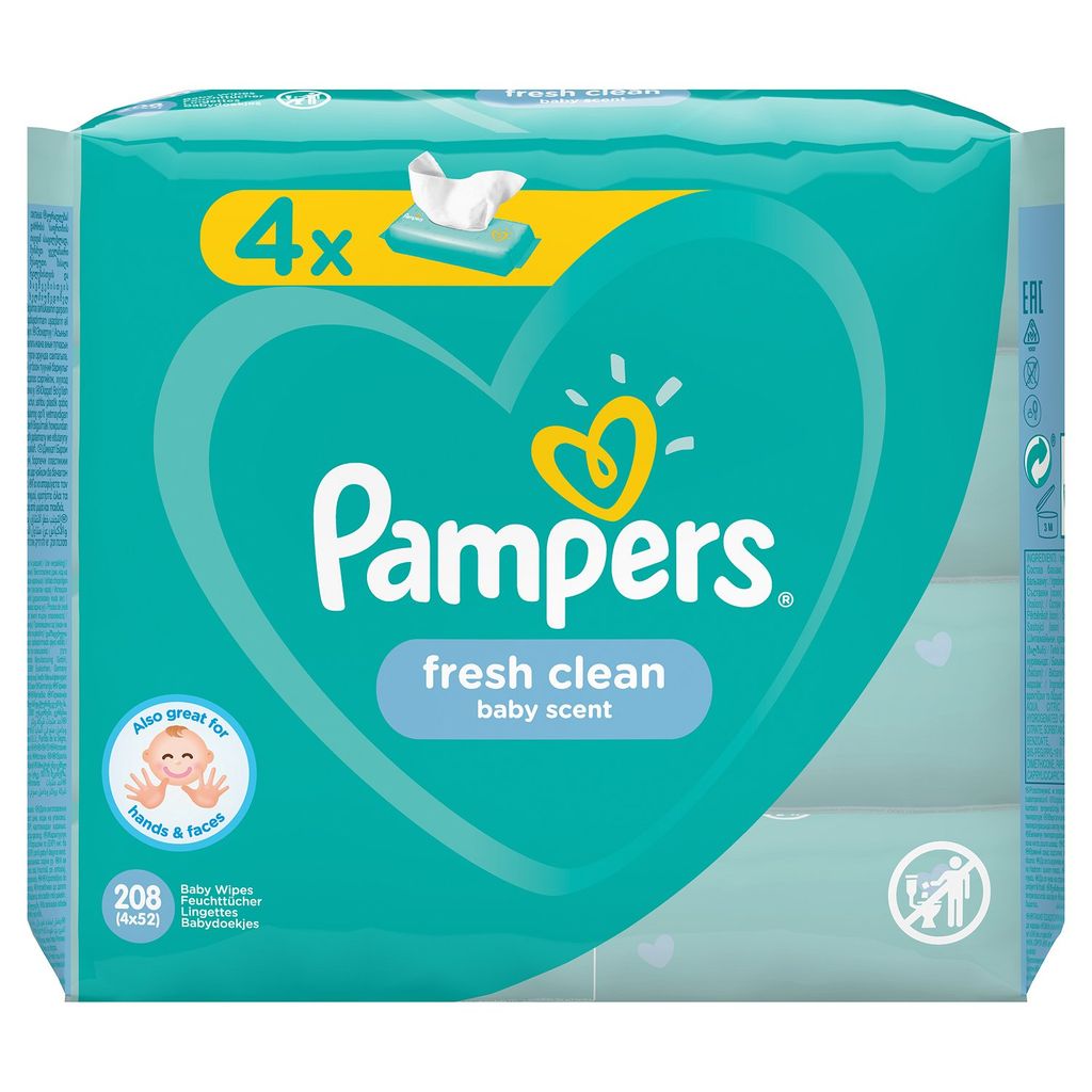 фото упаковки Pampers Fresh clean Салфетки влажные детские