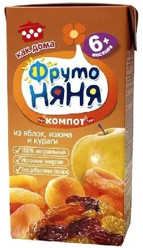 фото упаковки Фрутоняня компот из яблок с экстрактом изюма и кураги