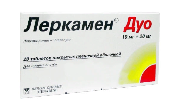 Леркамен Дуо, 10 мг+20 мг, таблетки, покрытые пленочной оболочкой, 28 шт.
