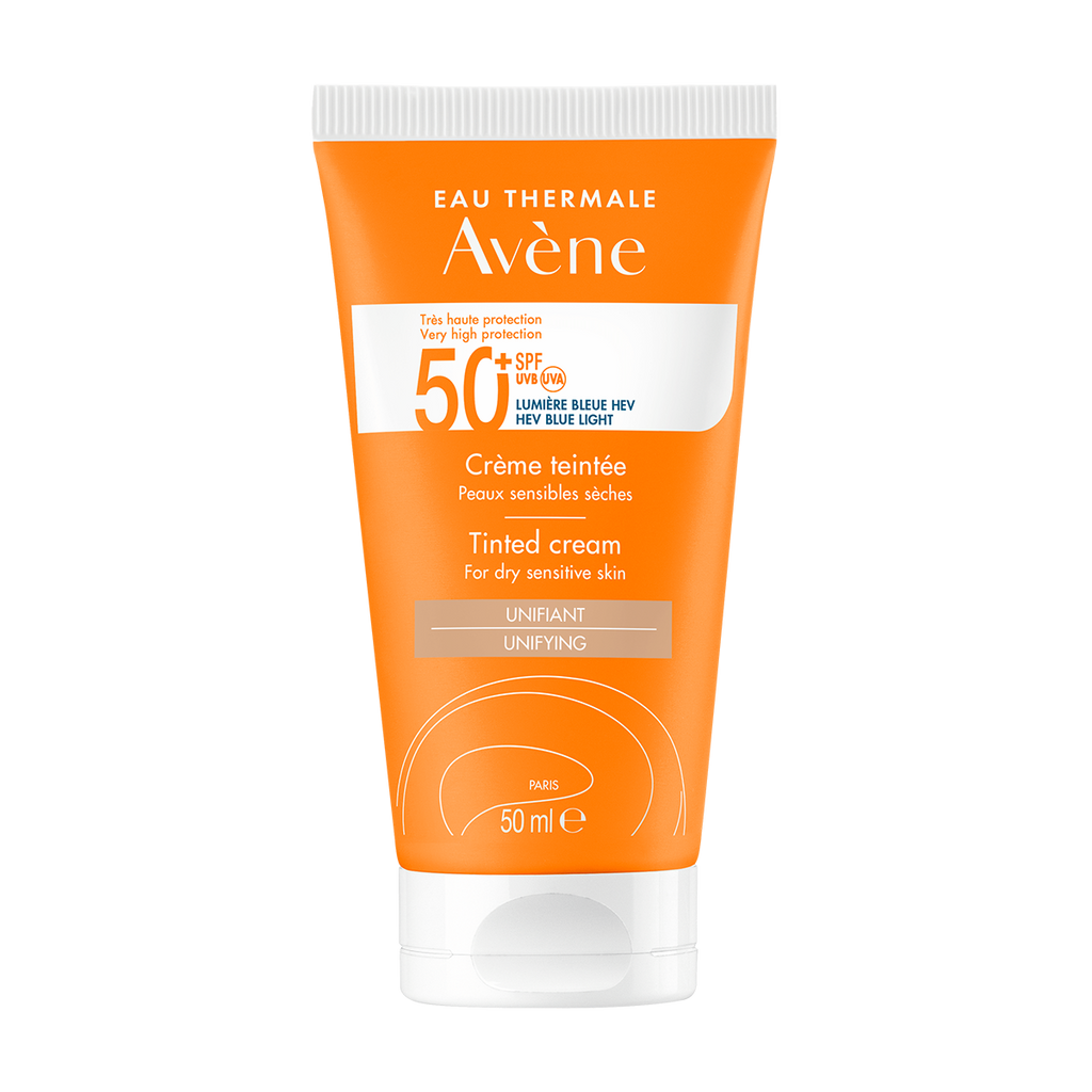 фото упаковки Avene Крем солнцезащитный тонирующий, SPF50, крем, для сухой и чувствительной кожи лица, 50 мл, 1 шт. фото упаковки Avene Крем солнцезащитный тонирующий