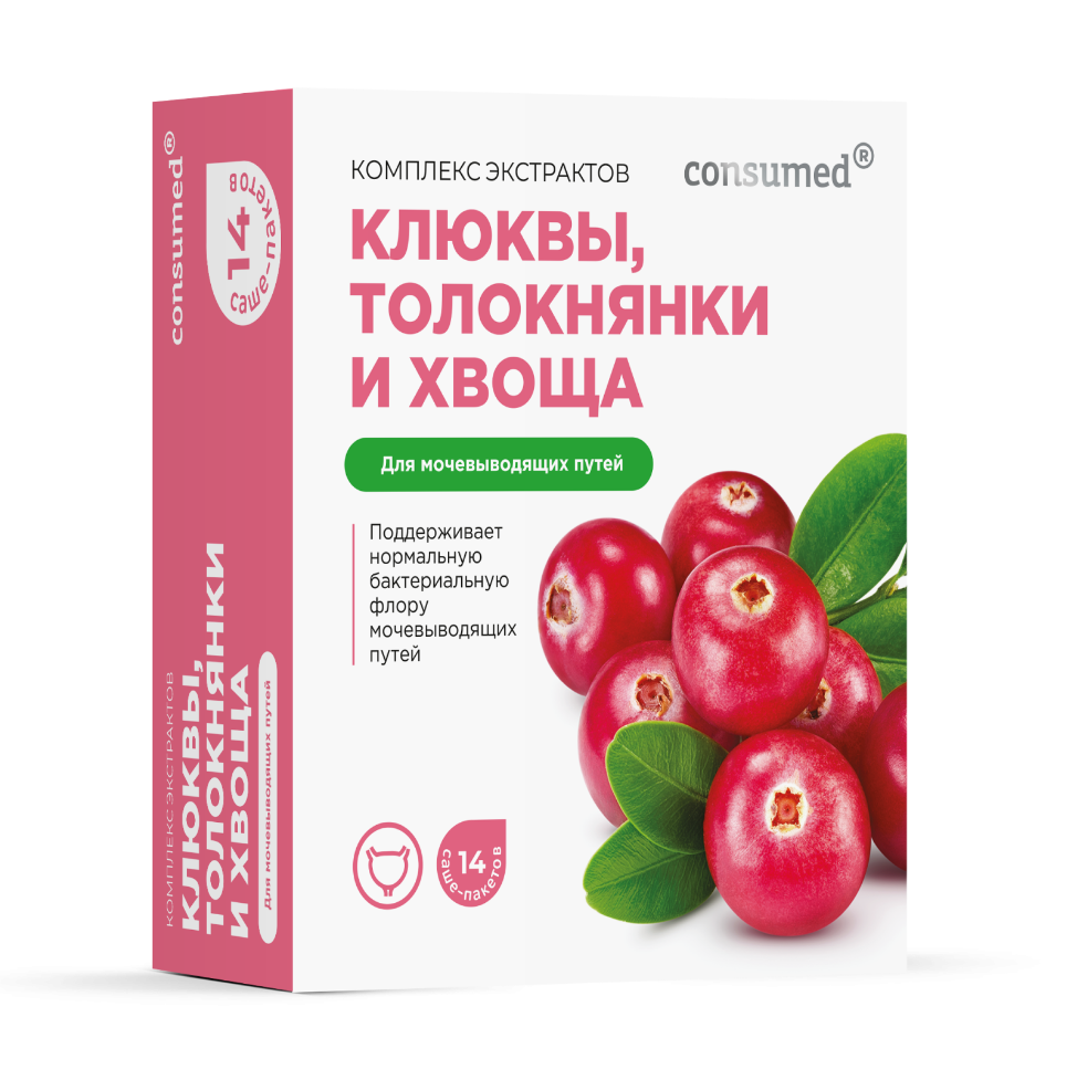 фото упаковки Consumed Комплекс экстрактов клюквы, толокнянки и хвоща