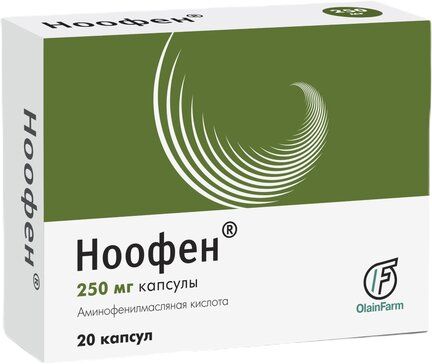 Ноофен, 250 мг, капсулы, 20 шт.