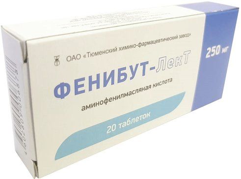 Фенибут-Лект, 250 мг, таблетки, 20 шт.