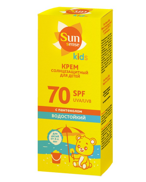 Sun Sensе Kids Крем солнцезащитный, 3+, SPF70, крем, 50 мл, 1 шт.