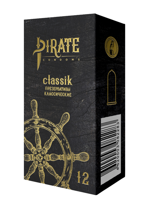 Pirate Презервативы classik, презервативы, классические гладкие, 12 шт.