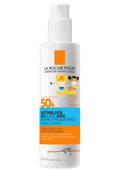 La Roche-Posay Anthelios UVMUNE 400 Dermo-pediatrics Спрей солнцезащитный, SPF50+/PPD27, спрей, для детей с 3 лет, 200 мл, 1 шт.