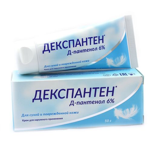 Декспантен крем с Д-пантенолом, 6%, крем для наружного применения, для сухой и поврежденной кожи, 50 г, 1 шт.