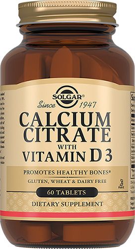 Solgar Цитрат кальция с витамином D3, таблетки, 60 шт.