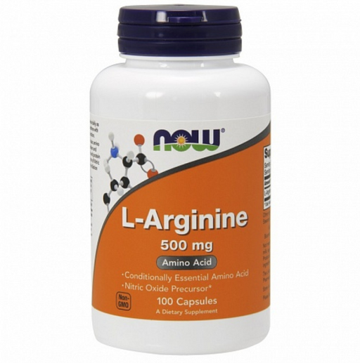 NOW L-Аргинин, 500 мг, капсулы, 100 шт.